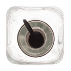 Garrafa 200ml para Azeite de Vidro com Tampa Plástica Preta 